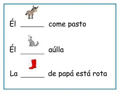Completa las oraciones