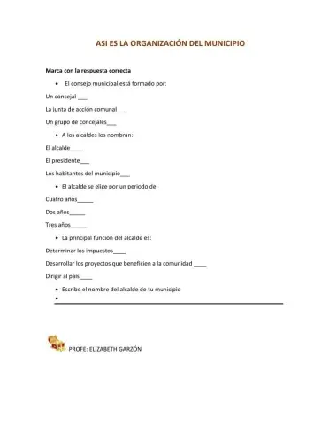 Organización del municipio