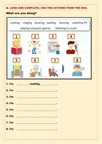 Look and complete the exercises A and B