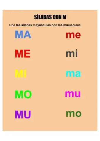 Sílabas con m