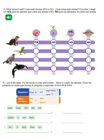 Animals - Simple Present: Questions