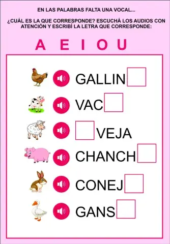 Completamos las palabras