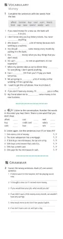 Money Vocabulary and Passive voice in Simple past.