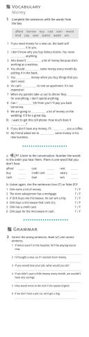 Money Vocabulary and Passive voice in Simple past.