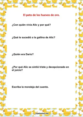 Cuento : El pato de los huevos de oro