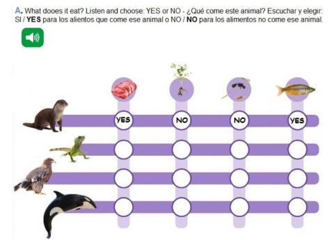 Animals - Food - Simple Present: Questions