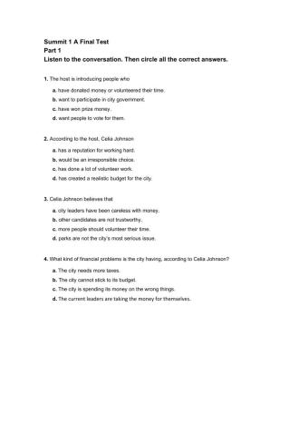 Summit 1 A final correct