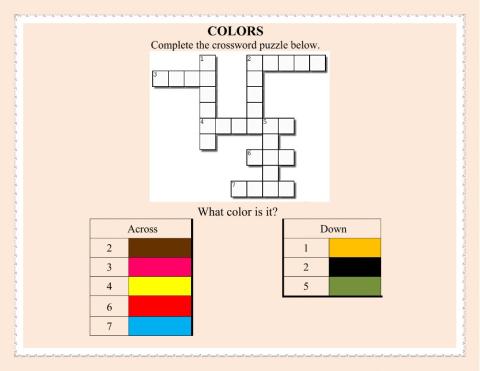 Crossword (Colors)