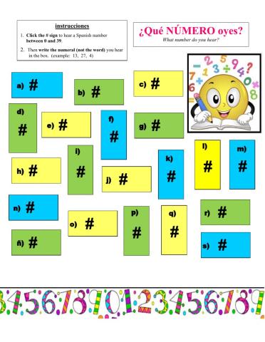 ¿Qué NÚMERO oyes?