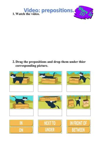 Prepositions Video Activity (taken from Smile and Learn - English)