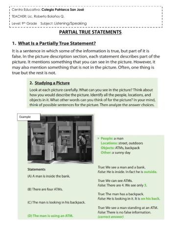 Unit 4 banking Building. mini test