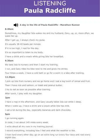 A day in the life of Paula Radcliffe