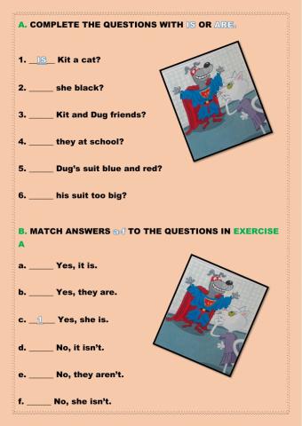 Look, complete and match