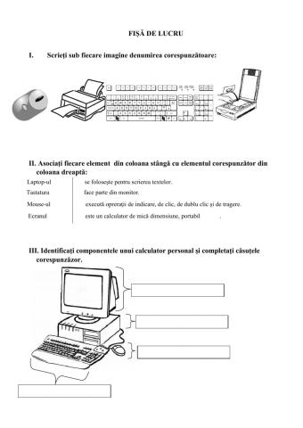 Componentele calculatorului
