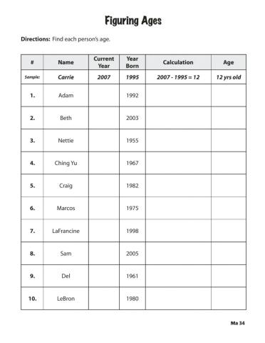 Figuring Ages