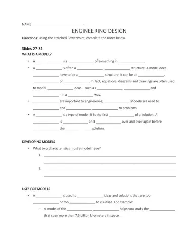 Engineering Design Slides 27-31 Notes