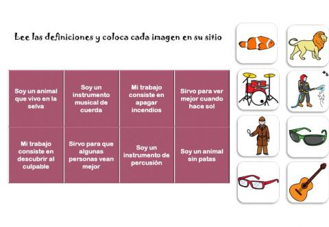 Lee y coloca en su lugar