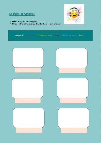 Revision 4th Grade: Music: Songs and Styles