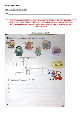 Verbos, hiperónimos y hipónimos