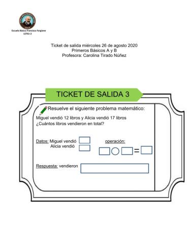 Ticket matemática