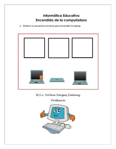 Encendido de la computadora