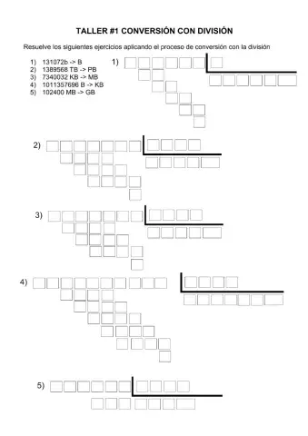 Ejercicio 4 conversión unidades