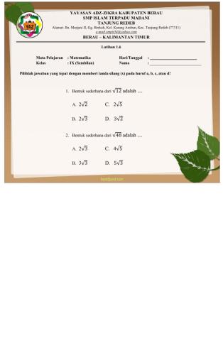 Menyederahanakan Akar Pangkat