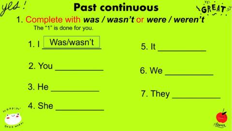 Past continuous