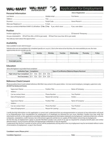 Wal-Mart Job Application