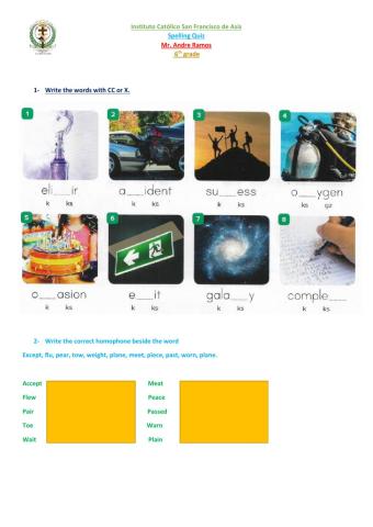 Misspelled words with cc and x