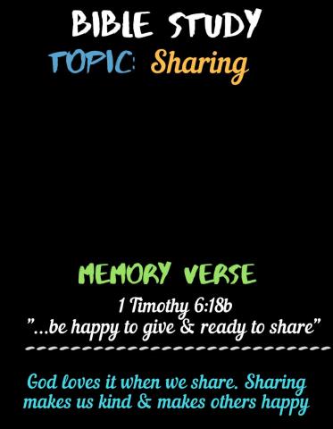 Bible Study: Sharing