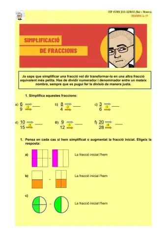 Simplificam fraccions