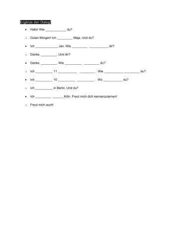 Dialog-sich vorstellen