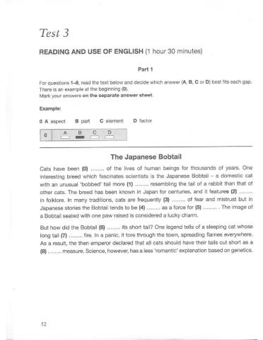 Test 7 - Use of English