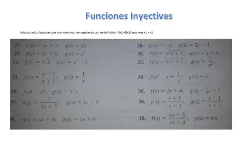 Función inyectiva