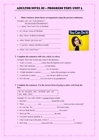 Adultos III - Test Unit 3
