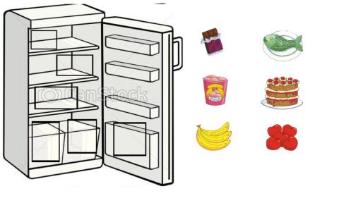 Put the food in the Cookie's fridge!