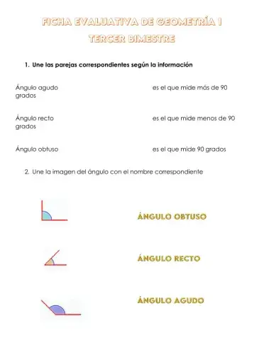 Evaluación  tercer bimestre geometría 1 gales
