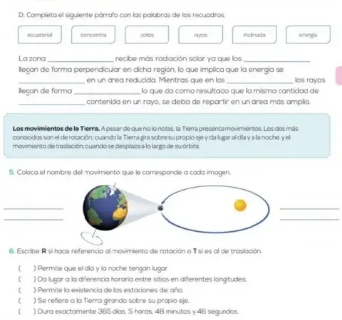 Movimientos de la tierra