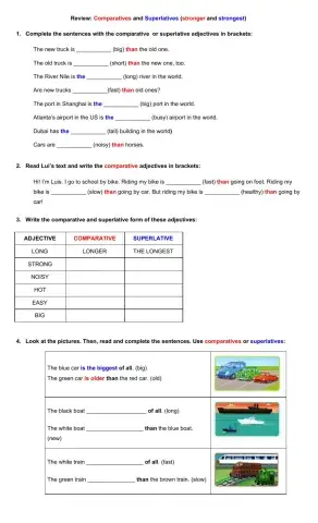 Review: Comparatives & Superlatives