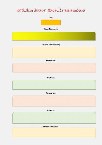 Opinion Writing Graphic Organizer
