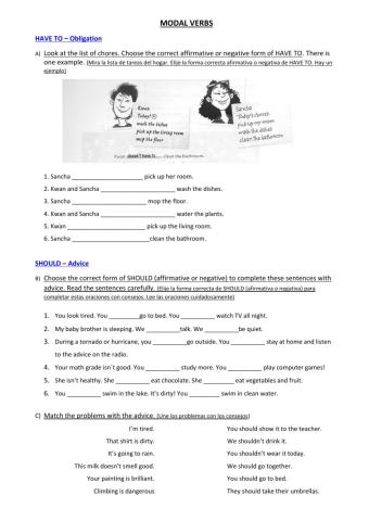 Modals: have to - should - used to