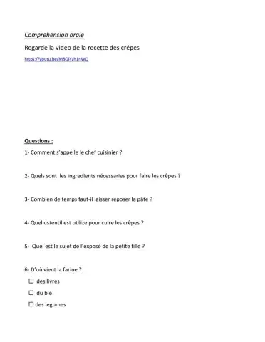 Compréhension orale