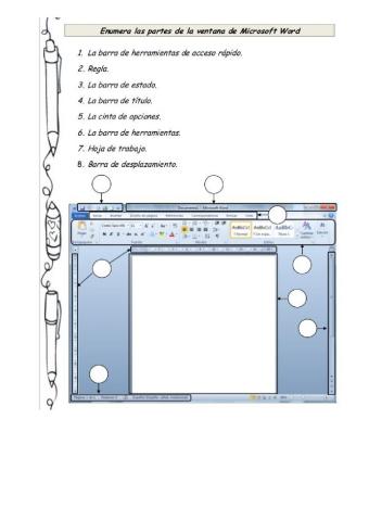 Partes de la ventana de Word
