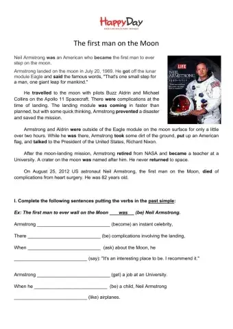 Neil Armstrong - past tense