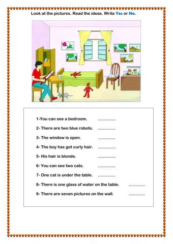 Look at the picture. Write Yes or No.