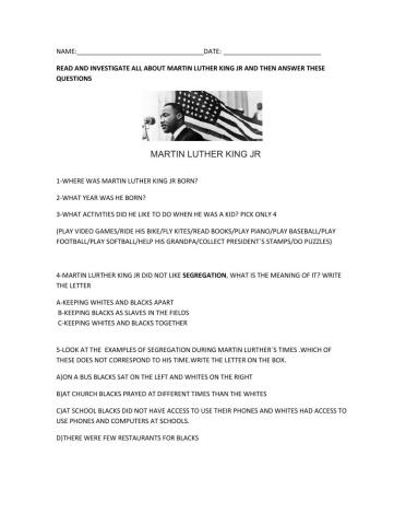 Martin luther king jr