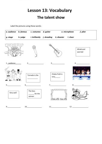 HotSpot 3 Unit 13 Vocabury