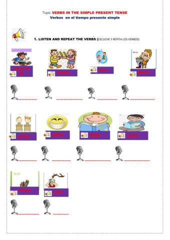 Verbs in the simple present tense