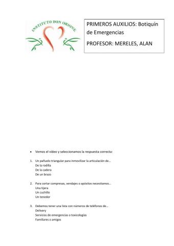 Primeros Auxilios